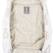 Baby Winter Footmuff – Bear Print White / Beige, One Size