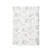 Beige and White Baby Blanket with Harness Slots