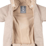 Beige Reflective Merino Wool-Lined Spring/Autumn Bunting Pram Suit