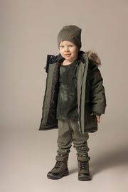 Children’s Merino Wool Pants – Khaki / Green