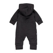 Cotton-Lined Merino Wool Baby Overall – Dark Grey