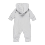 Cotton-Lined Merino Wool Baby Overall – Light Grey