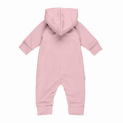 Cotton-Lined Merino Wool Baby Overall – Pink
