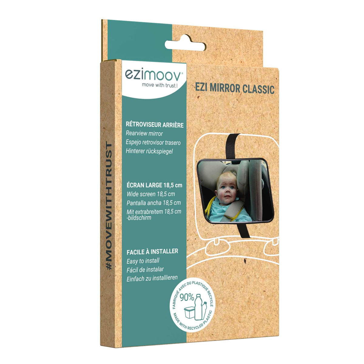 Ezimoov EZI Mirror Classic – bilspegel för nackstöd