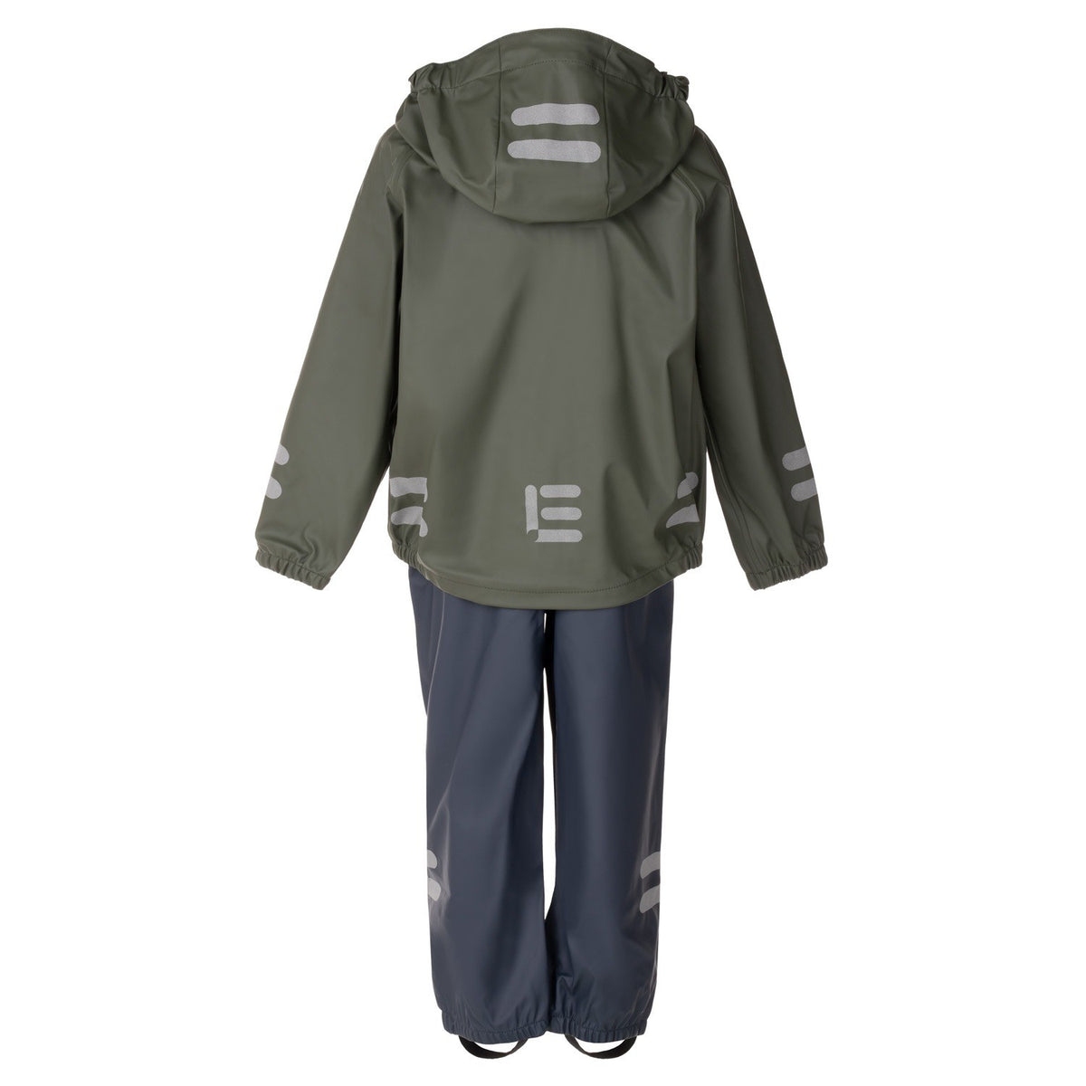 Kids’ Rain Jacket and Dungaree Set – Green and Blue