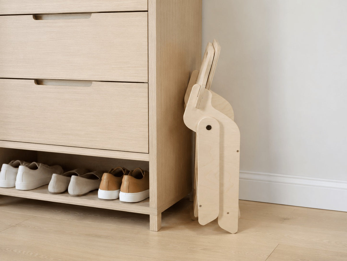 leg&go hopfällbar barnstol i björkplywood