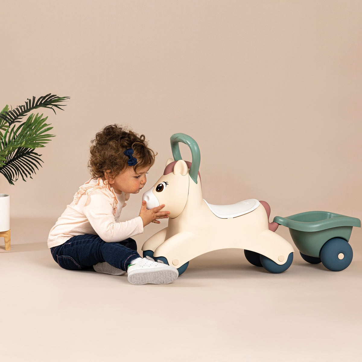 Little First Ride-On Pony with Trailer