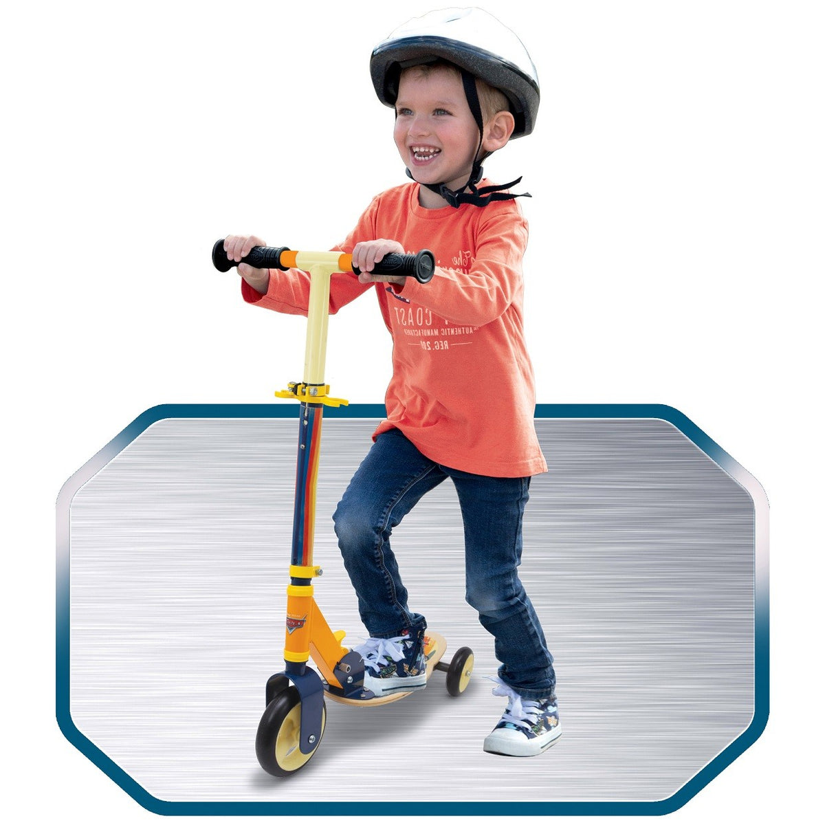Three-Wheeled Wooden Scooter - Cars