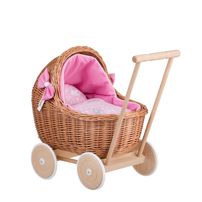 Wicker Stories dockvagn Lili – rosa bäddset